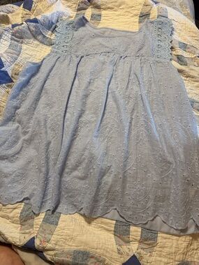 SHEIN Pale Blue Eyelet Lace Top